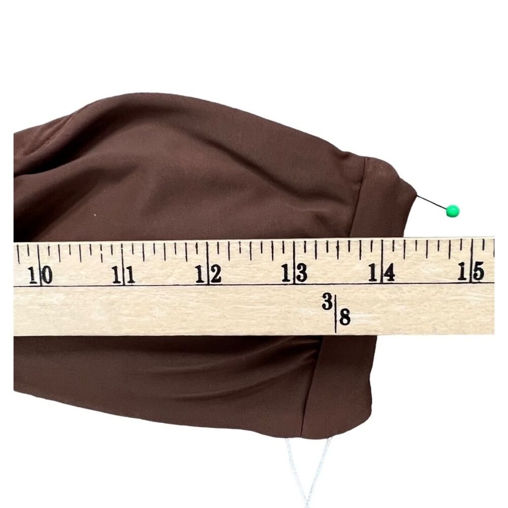 Andie Bikini Top‎ Womens M Espresso Brown Scala Strapless Bandeau Swimwear NEW - Picture 7 of 12